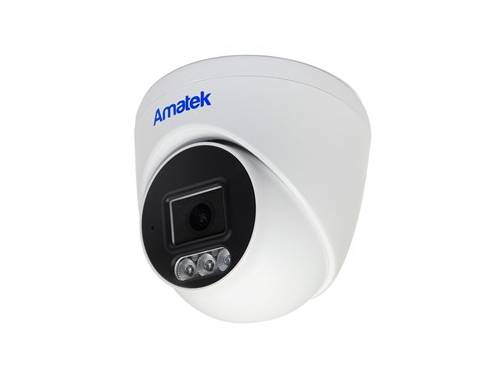 Фото AMATEK, AC-ID402MX; Купольная IP видеокамера 4Мп с ИК подсветкой. 1/2.8" SC5239S CMOS сенсор, GK7205V210, H.265+/H265/H.264. Объектив 2,8мм. Разрешение 4Мп (2560*1440)