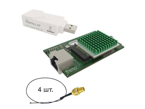 Фото Модем Cat.16 на базе Fibocom L860-GL с VT-AD4-M2 и VT-UPv.2+SIM