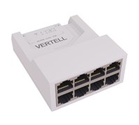 VERTELL коммутатор для камер видеонаблюдения VT-S8 с технологией Passive POE напряжение питания 12 - 24 В до 10 А